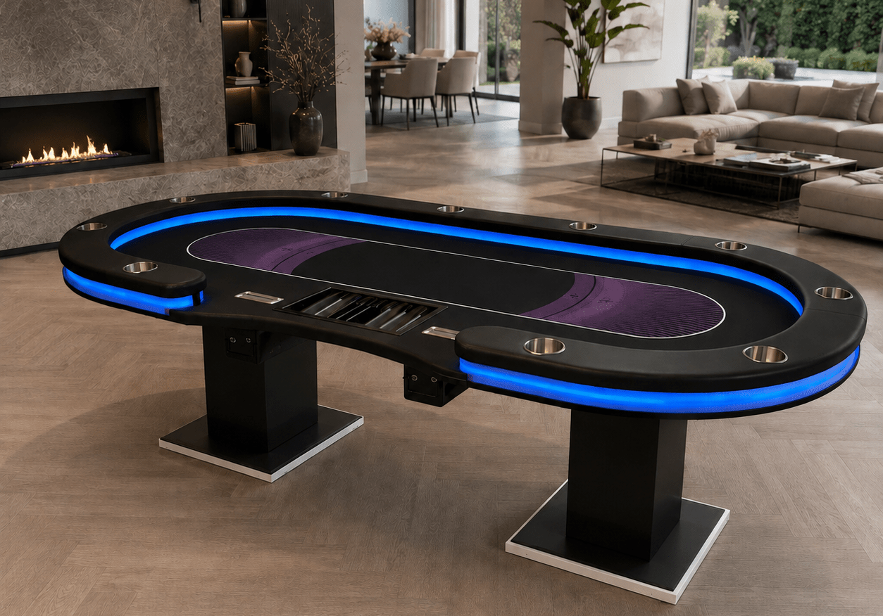 Professionele Pokertafel | Dubbele dropbox - Pokertafelshop.nl